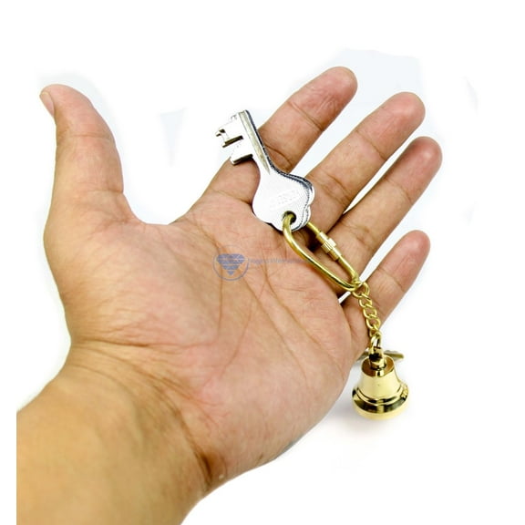 Miniature Brass Key Chains - (Ship's Bell)