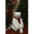 thumbnail image 2 of Northlight 34" Commercial Sitting Plush White Polar Bear Christmas Decoration, 2 of 2
