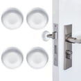 thumbnail image 1 of Topes de puerta de 1.6 pulgadas para protector de pared, bumpers de pomo de puerta de silicona plana, claros 4 Pcs, 1 of 1