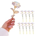 thumbnail image 1 of Rosas Artificiales NULYUNZE 10 Unidades Chapadas en Oro 24 Quilates, 1 of 1
