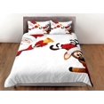 thumbnail image 3 of Navidad Juego de funda nórdica con almohadas Santa Claus Dormitorio Ropa de Cama Funda de edredón, 3 of 4
