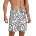 thumbnail image 2 of Pofeuu Snake Print Men's Soft Woven Elastic Waistband Sleep Pajama Short-XX-Large, 2 of 6
