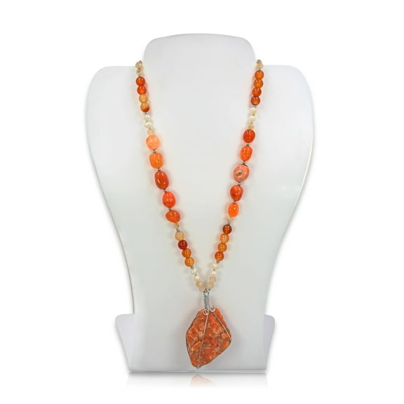 Carnelian Pendant Necklace