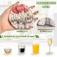 thumbnail image 3 of Haosy Set of 6 Drink Woven Coaster with Holder Heat Resistant Non-Slip Bar Coasters 4 Inches Dogs Heart-shaped Balloons, 3 of 7
