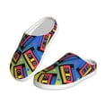 thumbnail image 2 of KLL Vintage Audio Cassettes Pattern Adult Unisex Cozy Slippers,Fuzzy Slip-on Slippers TPR Sole Slippers Comfort Plush Home Footwear for Indoor & Outdoor-46/47, 2 of 7