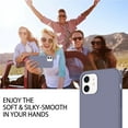 thumbnail image 5 of iPhone 12 Case iPhone 12 Pro Case Silicone Soft Gel Rubber Microfiber Lining Cushion Protective Cover Women Men- Lavender Grey, 5 of 16