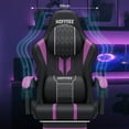 thumbnail image 2 of Hoffree Big and Tall Gaming Chair with Footrest Gamer Chair with Massage Heavy Duty Game Chair with Lumbar Support and Headrest Height Adjustable for Adults, 400lb, 2 of 10