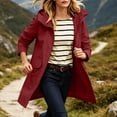 thumbnail image 6 of Zynoxe Women's Waterproof Windbreaker Jackets Relaxed Mid-Length Long Sleeve Casual Jackets Fashion Zip Up Hooded Jacket for Women Lightweight Solid Color Outdoor Hiking Trench Coat with Pockets XL, 6 of 10