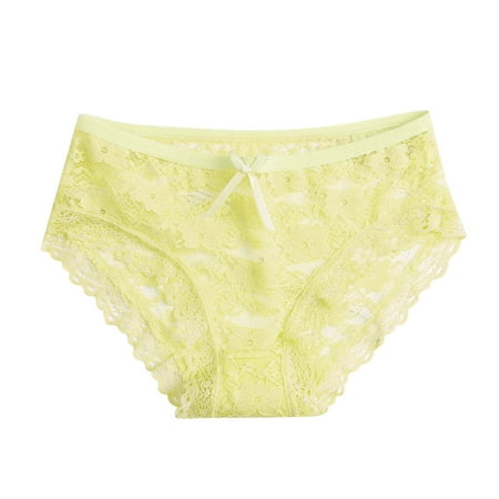 Xiaoxatg Sexy Panties for Women Women Lace Sexy Panties Hollow Mesh Trousers Bow Low Waist Panties Lace Underwear for Women plus Size Set