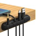thumbnail image 2 of Cable Organizer Silicone USB Cable Winder Desktop Tidy Management Clips Cable Holder For Mouse Keyboard Headphone Wire Organizer 3 Clips Organizer, 2 of 6