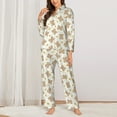 Balery Kawaii Bear Pattern Pajama Sets for Women Long Sleeve 2 Piece ...