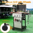 thumbnail image 2 of POWANLI BBQ Grill 3 Burner Gas Grill Stainless Steel Propane Grill with Wire Enamel Cook ing Grids For Outdoor Cooking,36900 BTU Barbecue Grill with Foldable Side Table, Hanging Basket, 2 of 8