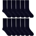 thumbnail image 3 of 12 Pairs of SOCKS'NBULK Men's Value Pack of Ring Spun Cotton Crew Diabetic, Nephropathy Socks, 3 of 6
