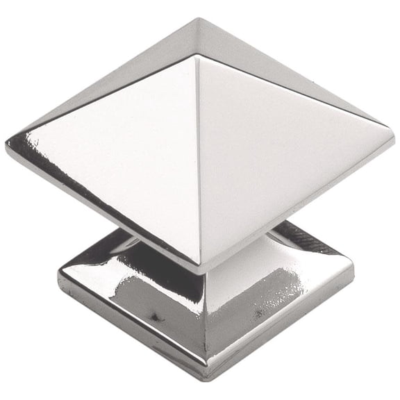 1" Square Studio Collection Cabinet Knob - Bright Nickel