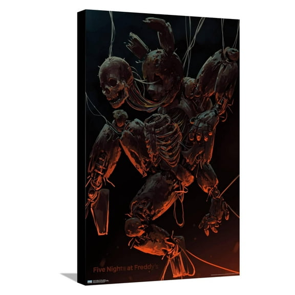 Five Nights at Freddy's - Skeleton Canvas Wall Poster, 14.725" x 22.375"