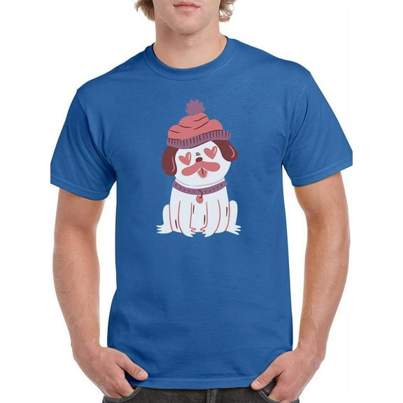 Lovely Pug T-Shirt Men -Smartprints Designs, Male x-Large