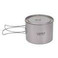 thumbnail image 1 of Lixada Tasse en Titane 900 ml, Pot Ultraléger Portable avec Couvercle et Poignée Pliable, Camping, Randonnée, Backpacking en Plein Air, 1 of 7