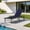 Blue, variant on Harbweb Outdoor Chaise Lounge Chair Set of 4 , 5-Position Adjustable Sun Tanning Chair with Pillow, Aluminum Patio Lounge Chair with Wheels & Armrests for Garden, Beach, Patio, Pool, White