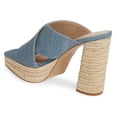 thumbnail image 2 of CHARLES BY Charles David Index Denim Platform Espadrille Sandals High Heel Mules (Light Blue, 9), 2 of 4