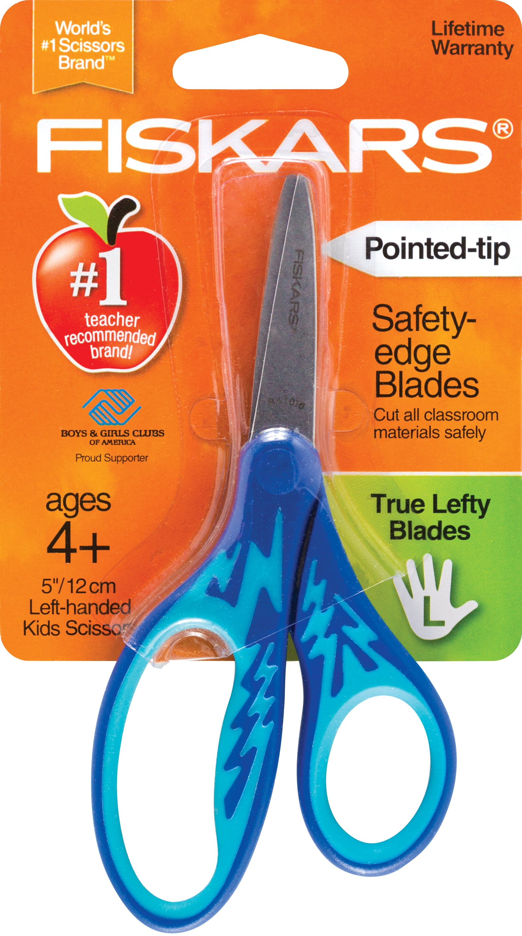 Fiskars Softgrip Left Handed Pointed Tip Kids Scissors 5 Fiskars Softgrip Left Handed Pointed Tip Kids Scissors 5