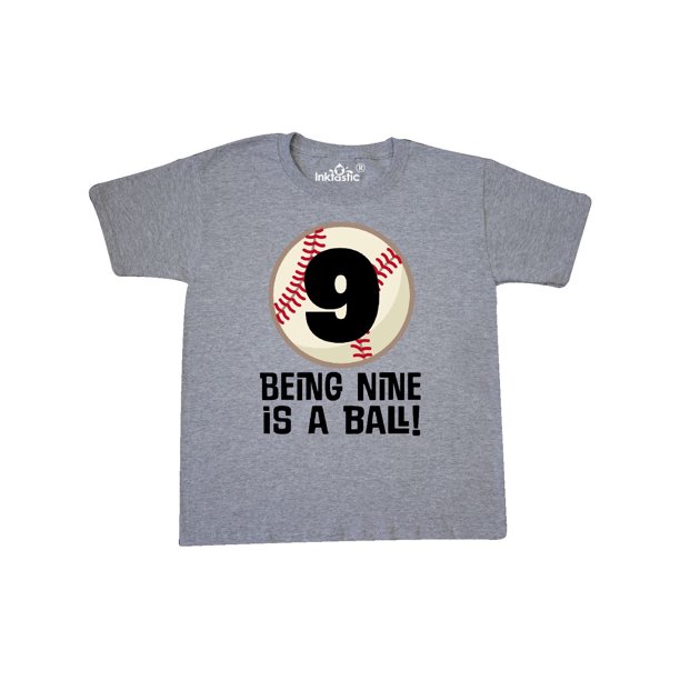 INKtastic 9th Birthday Baseball 9 Year Old Boy Youth TShirt