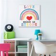 thumbnail image 3 of Stupell Industries Contemporary Love Makes Us Strong Rainbow Canvas Art, 30 x 30, by June Erica Vess, 3 of 7