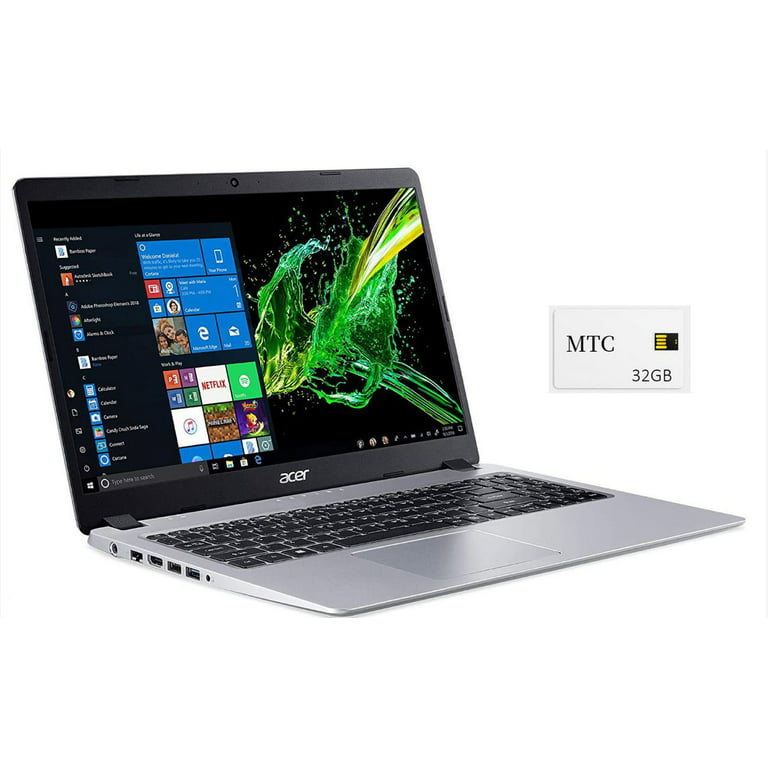 Aspire 5 Slim Laptop, 15.6 inches FHD 1080P IPS Display, AMD Ryzen 3 3200U, Vega 3 Graphics, 12GB DDR4, SSD, Backlit Keyboard, Windows 10 in S Mode, Silver, with MTC