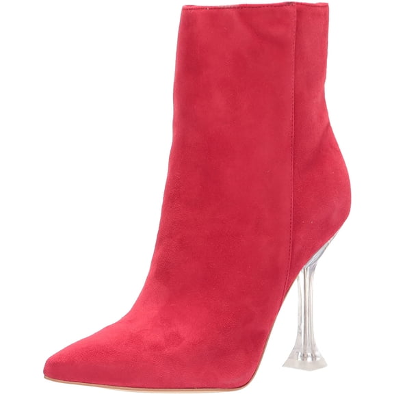 NINE WEST Womens Tonight Ankle Boot 8.5 Red Suede