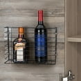 thumbnail image 6 of Mimifly Kitchen Wrap Organizer Rack, Wall-Mounted Cabinet Door Storage Shelf, Black, 11.6 x 3.9 x 8.7 Inches, 6 of 6