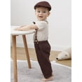 thumbnail image 3 of Baby Boy Clothes Outfit Suit Formal Romper Short Sleeve Shirts Suspender Pants Hat Bowtie 0-18M 4pcs, 3 of 17