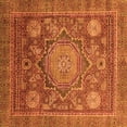 thumbnail image 1 of Ahgly Company Indoor Square Abstract Orange Modern Area Rugs, 4' Square, 1 of 4