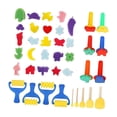 thumbnail image 3 of Pintura para niños Cepillos de esponja Estampas Conjunto de herramientas de dibujo versátiles de hogar portátil de diy juguetes educativos para niñas, 3 of 10