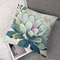 thumbnail image 7 of Dahlia pillowcase, spring geometric blue flower elegant line pillowcase, farmhouse outdoor decoration, home, bedroom, living room square cushion cover, various sizes, set of 2, 7 of 7