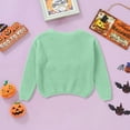 thumbnail image 6 of mgoYE Halloween Baby Outfit Little Brother Outfit Baby Boy Knit Sweater Long Sleeve Pullover Sweatshirt Toddler Fall Winter Clothes|Light Green 1-2 Years, 6 of 7