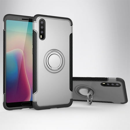 For Huawei P20 Magnetic 360 Degree Rotation Ring Armor Protective Case Back Cover Case