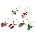 thumbnail image 4 of 2x 6 Piezas / de Etiquetas de de Navidad, para Beber Vino, Cóctel de Champán Gloria Set de encantos de vino de Navidad, 4 of 9