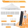 thumbnail image 6 of COBIZI 10X10 Heavy Duty Pop up Canopy with Mosquito Net,Instant Outdoor Shelter Large Canopy Tent for Outside,Gazebo with Mesh Sidewalls for Party,Backyard,Camping,White, 6 of 11