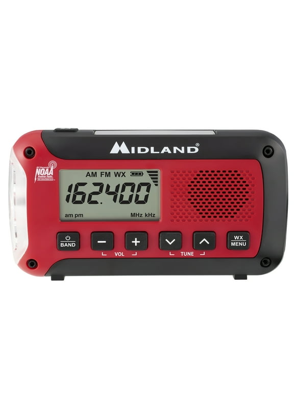 Midland Portable Weather Radio, Black, ER50