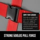 thumbnail image 3 of Correas de equipaje GORILLA GRIP, resistentes y ajustables, paquete de 2, rojas, 3 of 9