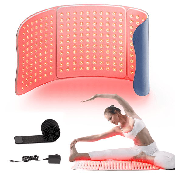 iFaveorr 264LED Light Wellness Pad for Body, 660nm & 850nm Infrared Light Belt with Timer & 4 Modes, Large 30"x12" Home Wellness Device, 3 Brightness Levels   Aromatherapy Pouch