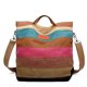 thumbnail image 1 of Bolso de lona Multicolor, bolso cruzado informal cómodo a la moda de gran capacidad para mujer, tamaño libre Multicolor, 1 of 12