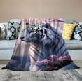thumbnail image 2 of ARISTURING  Soft Cozy Throw Blanket for Couch, Bengal Tiger White Tiger,, 2 of 6