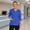 Blue, variant on Womens 3/4 Sleeve V-Neck Nursing Scrub Top with Pockets Side Slits Casual Medical Uniform Army Green XXL