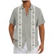 thumbnail image 1 of Mens Casual Botón Arriba Camisas Manga Corta Vintage Boliche Cuba Playa Camisas de Verano Botón Arriba, 1 of 5