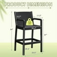 thumbnail image 6 of Homall 2-Pack Outdoor Bar Stools, High Back Bar Chairs with Textured Seat for Patio Pool, 6 of 7