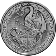 2 oz Silver Queens Beasts Coin BU (Random Designs)