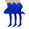thumbnail image 2 of Wiyuqeen 3 Pack Women's 80 Denier Soft Semi Opaque Solid Color Footed Pantyhose Tights High Waist Tummy Control Yoga Legging Tights, 2 of 2