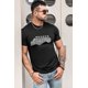 thumbnail image 3 of ABPHQTO Camiseta de manga corta con estampado de letras negras para hombre, 3 of 4