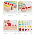 thumbnail image 1 of stanreset Color Cylindrical Socket Toy Wooden Children's Early Education Toy, 1 of 6