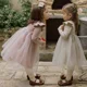 thumbnail image 2 of Vestido de princesa grueso para niñas de 2 a 8 años, vestido bonito de retazos de malla de Color sólido para niños, ropa para niños de primavera y otoño, 2 of 6